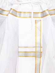 Men White Colour Cotton Dhoti Pant / Panjakejam