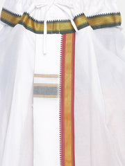 Men White Colour Cotton Dhoti Pant / Panjakejam