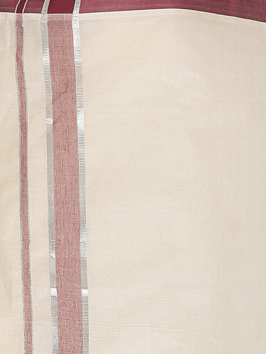 Men Cotton Off White Colour Traditional Mundu / Regular Dhoti.