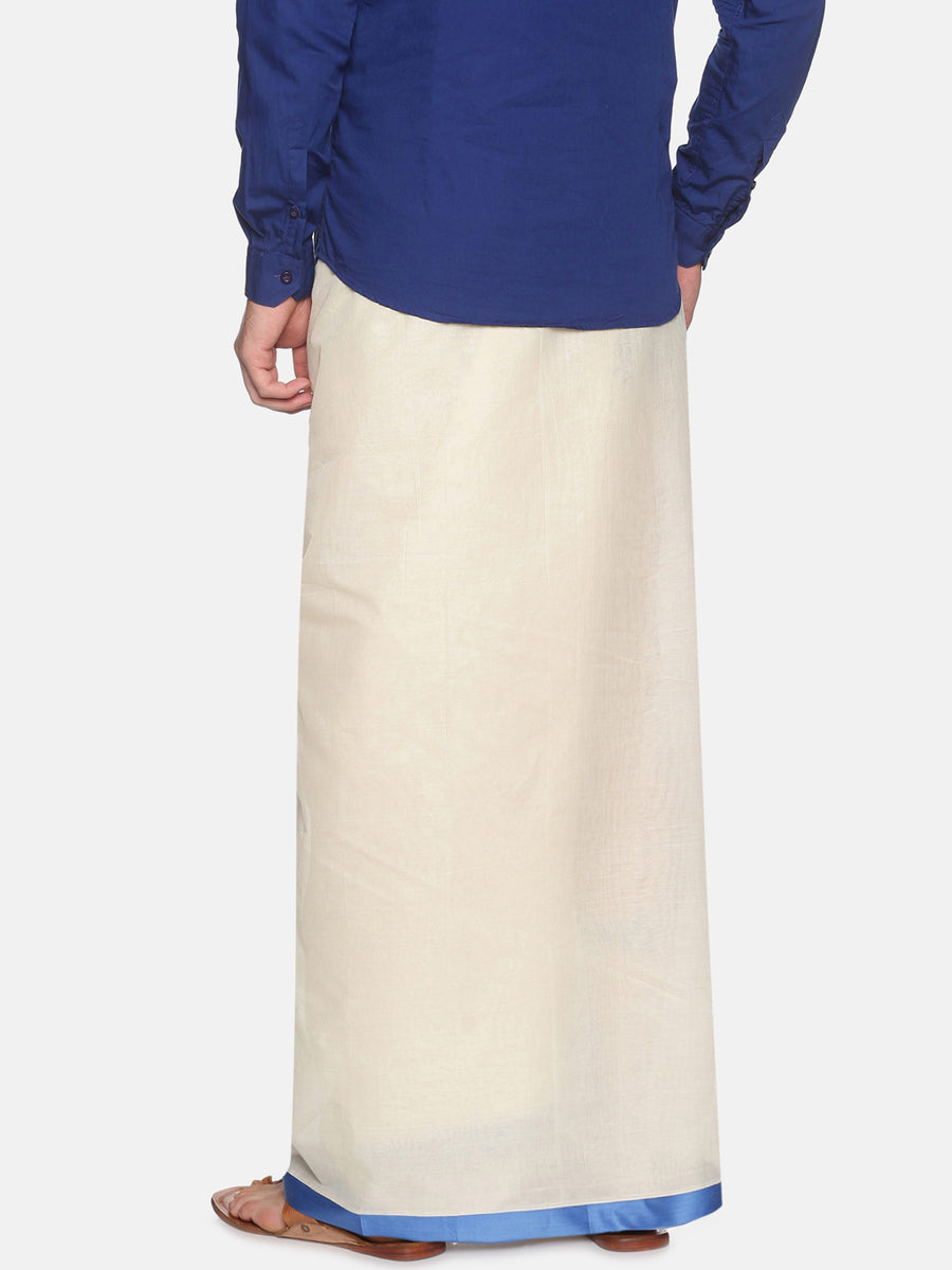 Men Cotton Off White Colour Traditional Mundu / Regular Dhoti