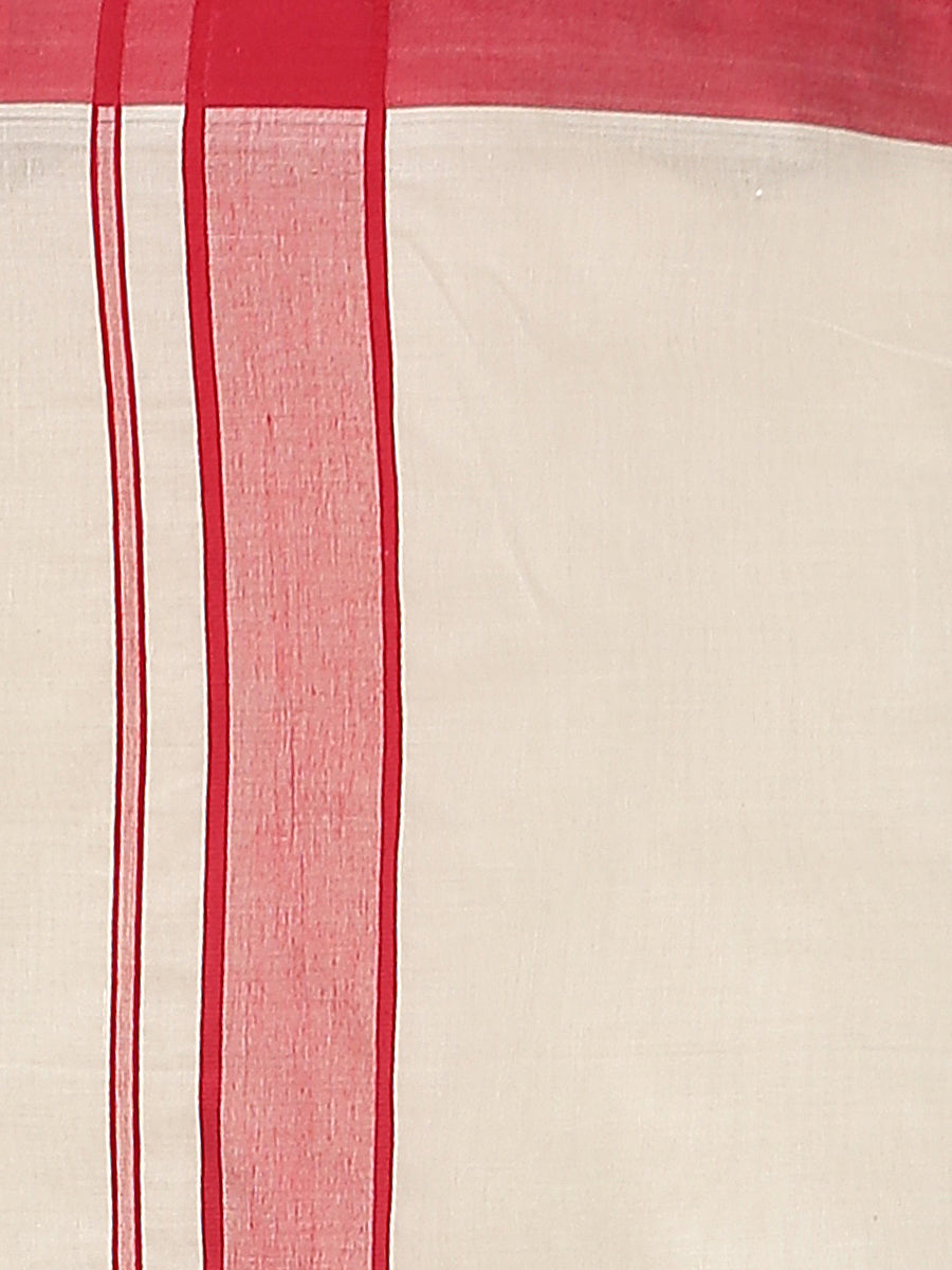 Men Cotton Off White Colour Traditional Mundu / Regular Dhoti