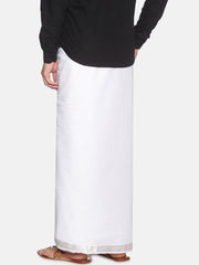 Men Cotton White Colour Traditional Regular Mundu / Dhoti.