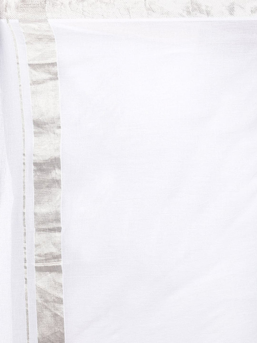 Men Cotton White Colour Traditional Regular Mundu / Dhoti.