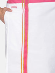 Men White Colour Cotton Readymade Pocket Dhoti