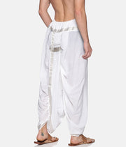 Men White Colour Cotton Dhoti Pant / Panjakejam.