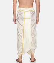 Men Off White Colour Polyester Viscose Dhoti Pant / Panjakejam.