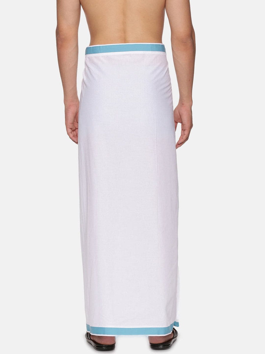 Men White Colour Cotton Readymade Pocket Dhoti