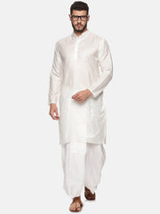 Men White Colour Polyester Viscose Panjakejam / Dhoti Pant.