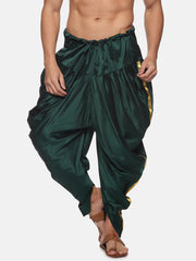 Men Silk Finish Solid Colour Side Laced Ready to Wear Dhoti Pant