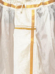 Men Off White Colour Polyester Panjakejam / Dhoti Pant.