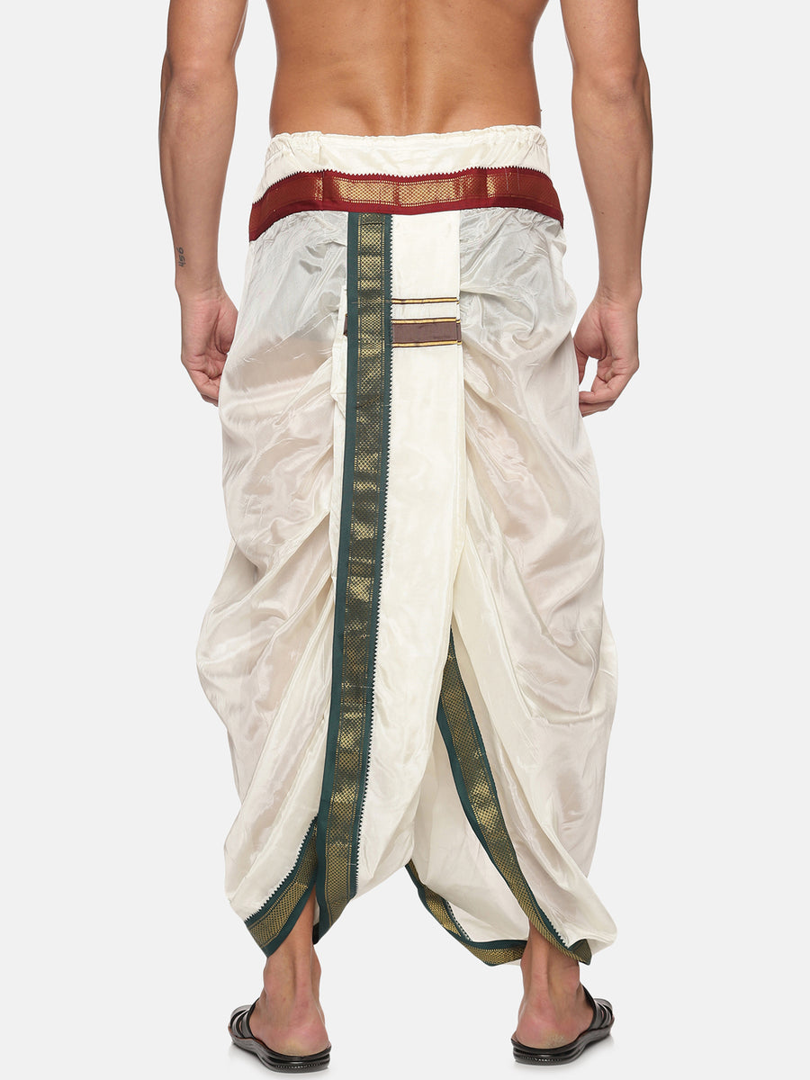 Men Off White Colour Polyester Panjakejam / Dhoti Pant.