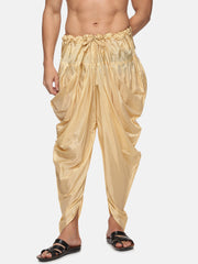 Men Biscuit Colour Polyester Viscose Dhoti Pant