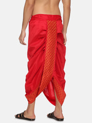 Men Red Colour Polyester Panjakejam / Dhoti Pant.