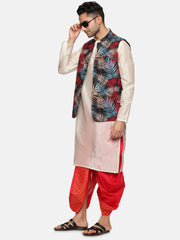 Men Red Colour Polyester Panjakejam / Dhoti Pant.