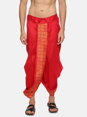 Men Red Colour Polyester Panjakejam / Dhoti Pant.