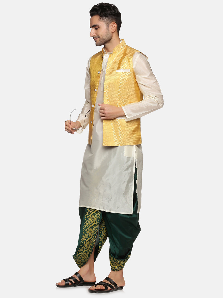 Men Green Colour Polyester Panjakejam / Dhoti Pant.