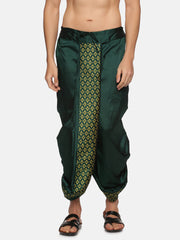 Men Green Colour Polyester Panjakejam / Dhoti Pant.