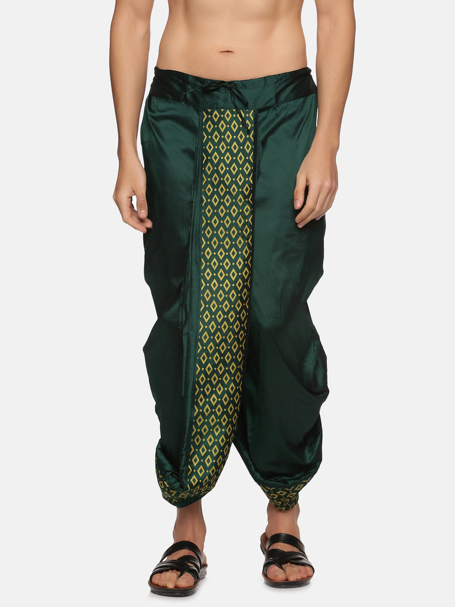 Men Green Colour Polyester Panjakejam / Dhoti Pant.