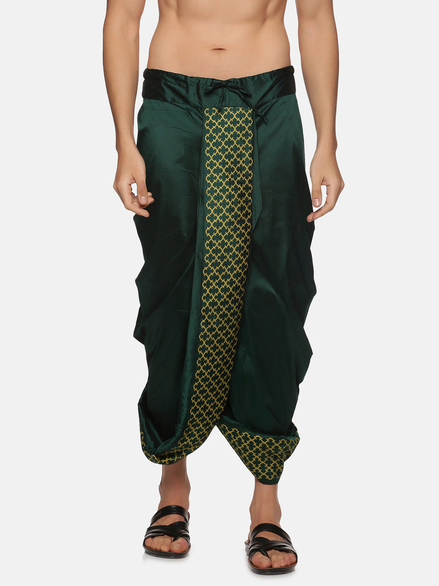Men Green Colour Polyester Panjakejam / Dhoti Pant.