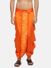 Men Orange Colour Polyester Panjakejam / Dhoti Pant.