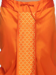 Men Orange Colour Polyester Panjakejam / Dhoti Pant.