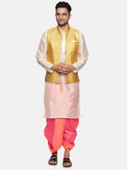 Men Pink Colour Polyester Panjakejam / Dhoti Pant.