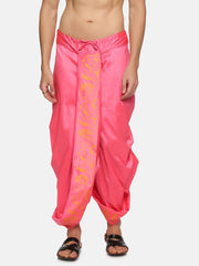 Men Pink Colour Polyester Panjakejam / Dhoti Pant.