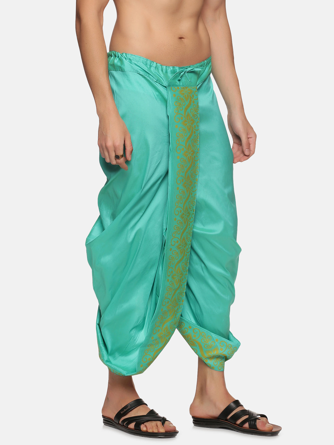 Men Green Colour Polyester Panjakejam / Dhoti Pant.