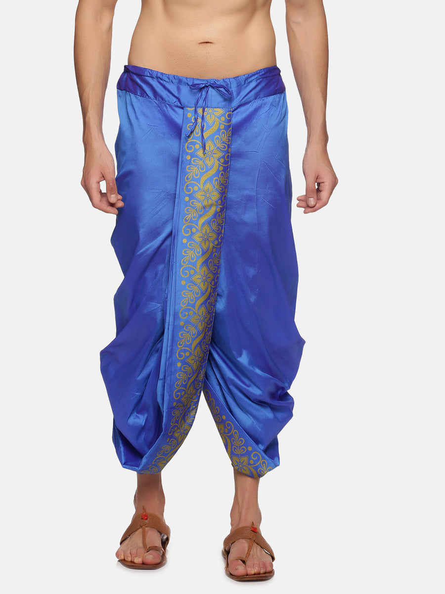 Men Blue Colour Polyester Panjakejam / Dhoti Pant.