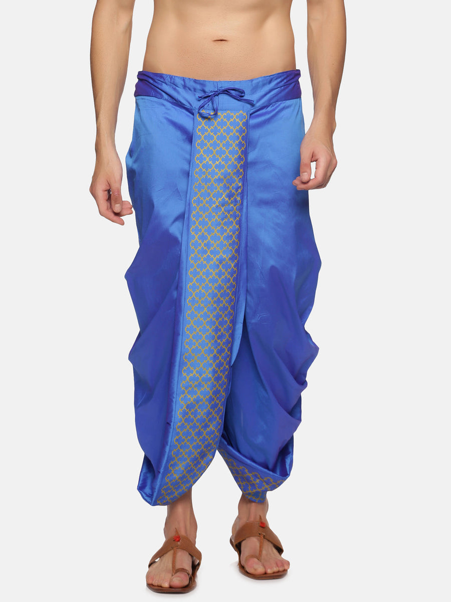 Men Blue Colour Polyester Panjakejam / Dhoti Pant.