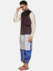 Men Blue Colour Polyester Panjakejam / Dhoti Pant.
