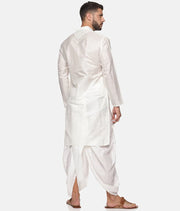 Men White Colour Polyester Viscose Kurta