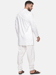 Plain Cotton White Kurta.