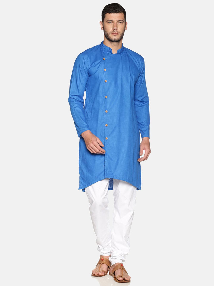 Men Solid Colour Cotton Kurta Pyjama Set