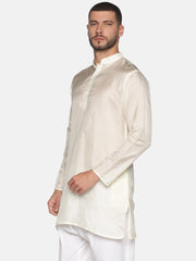 Men Jacquard Rectangle Self Design Long Kurta.