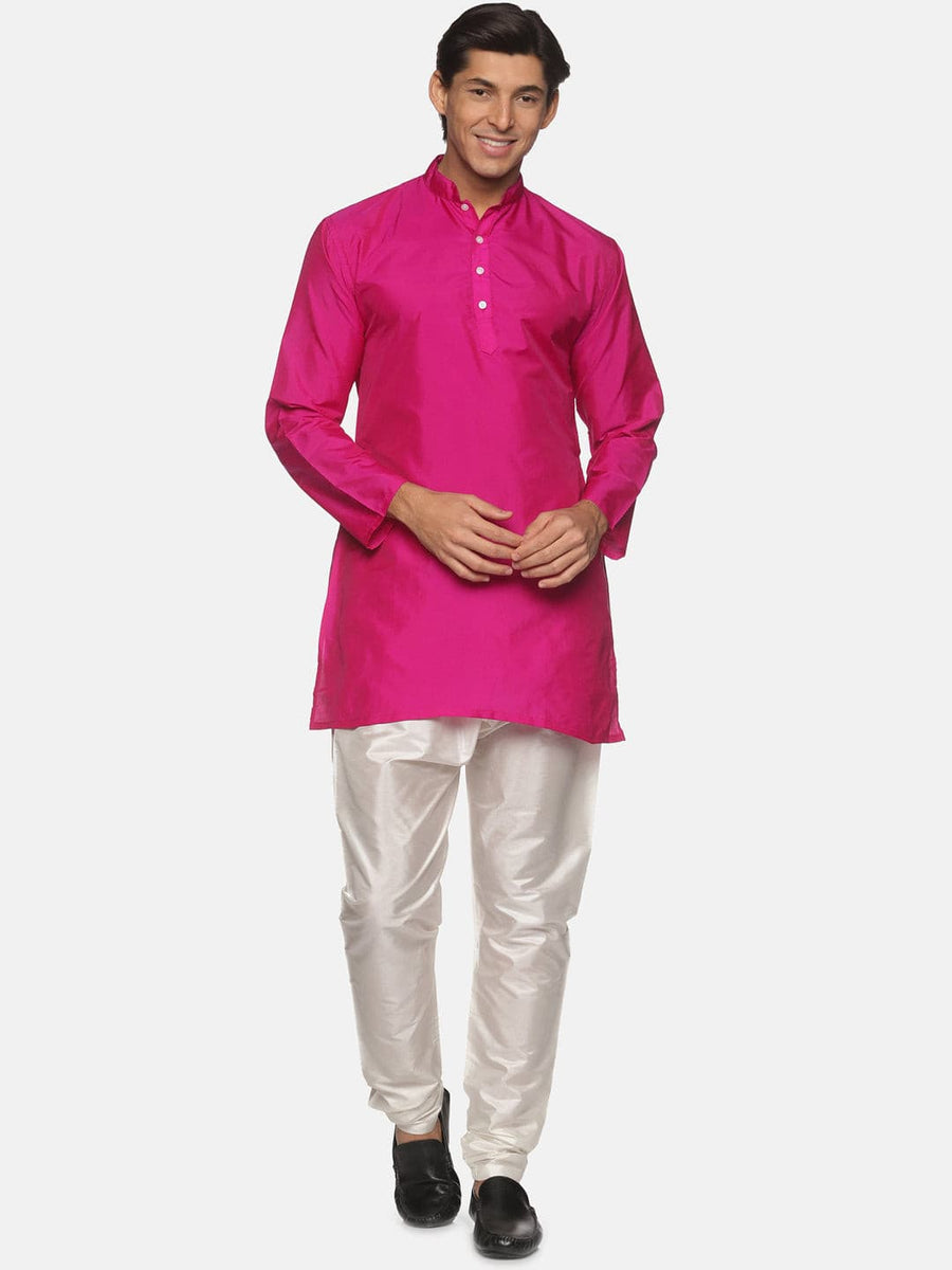 Men Solid Colour Kurta Pyjama Set