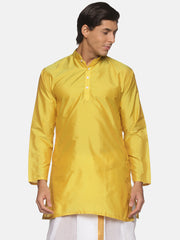 Men Butter Silk Solid Colour Long Kurta