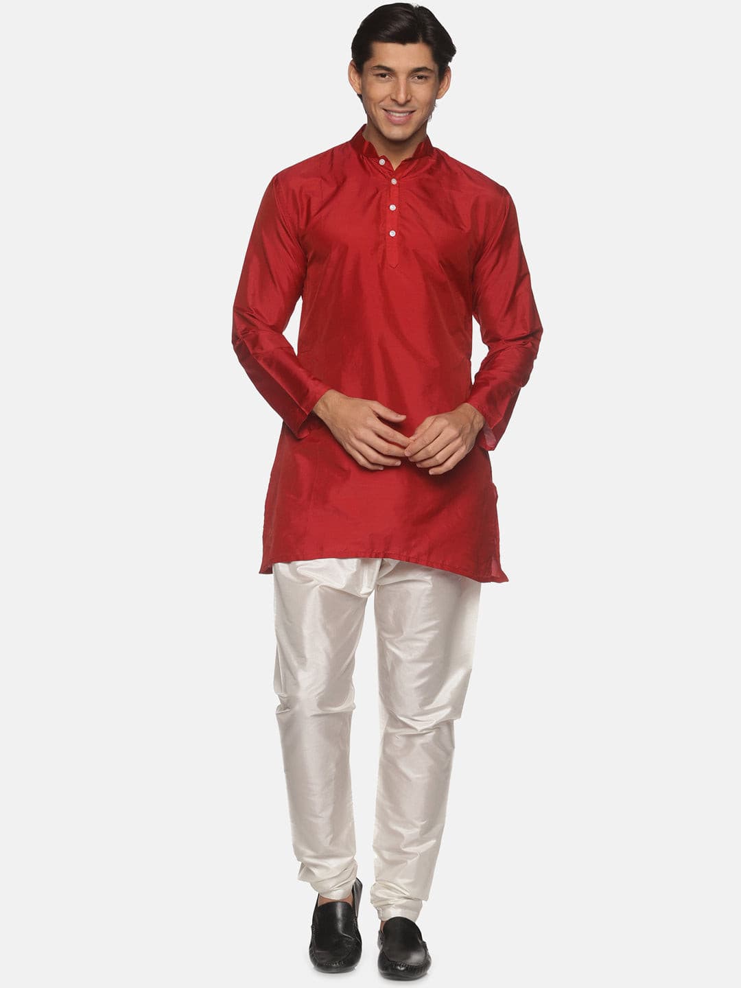 Men Solid Colour Kurta Pyjama Set