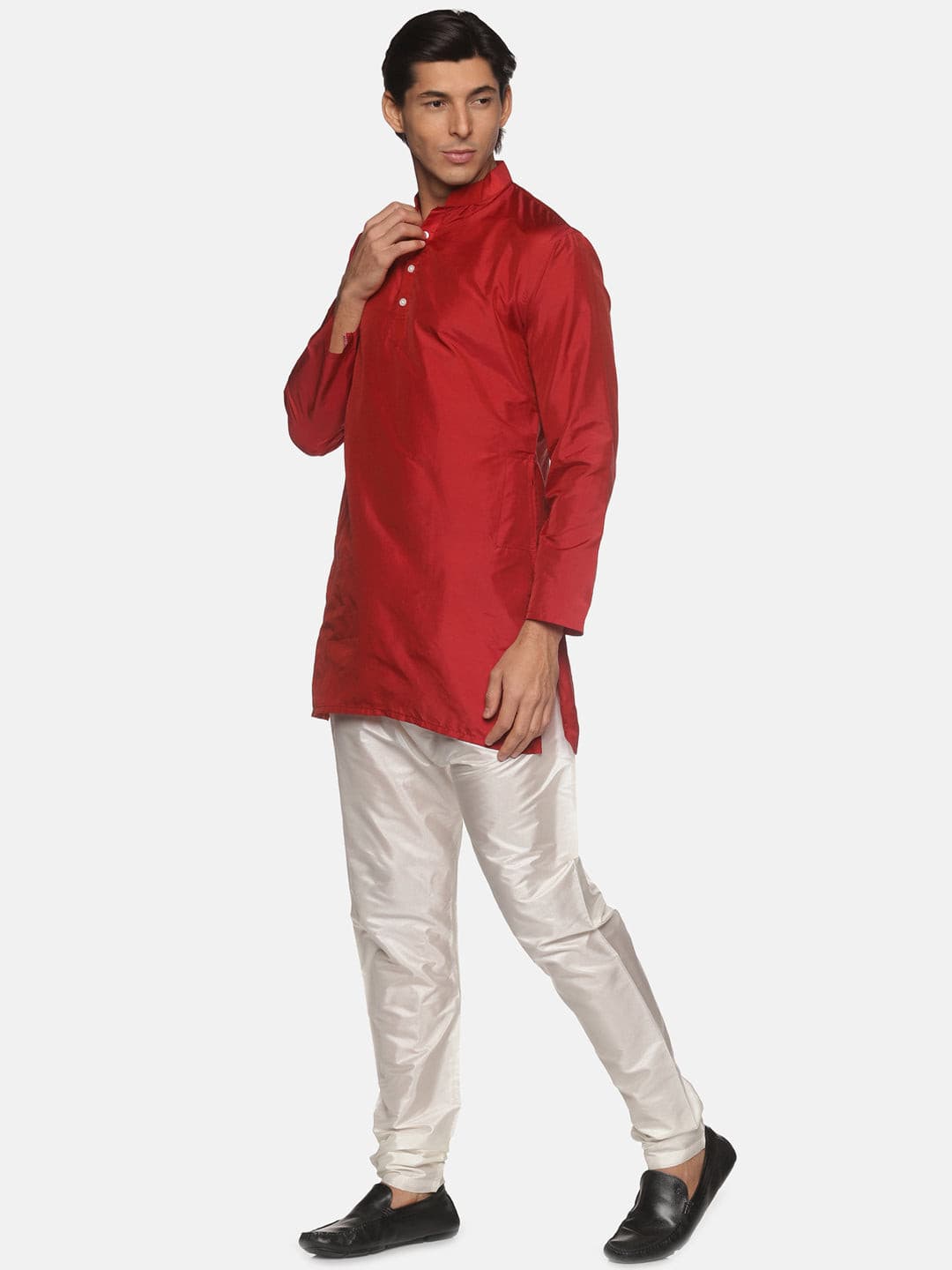 Men Solid Colour Kurta Pyjama Set