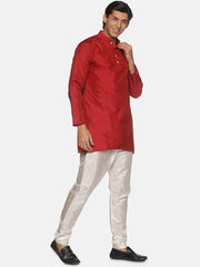 Men Solid Colour Kurta Pyjama Set