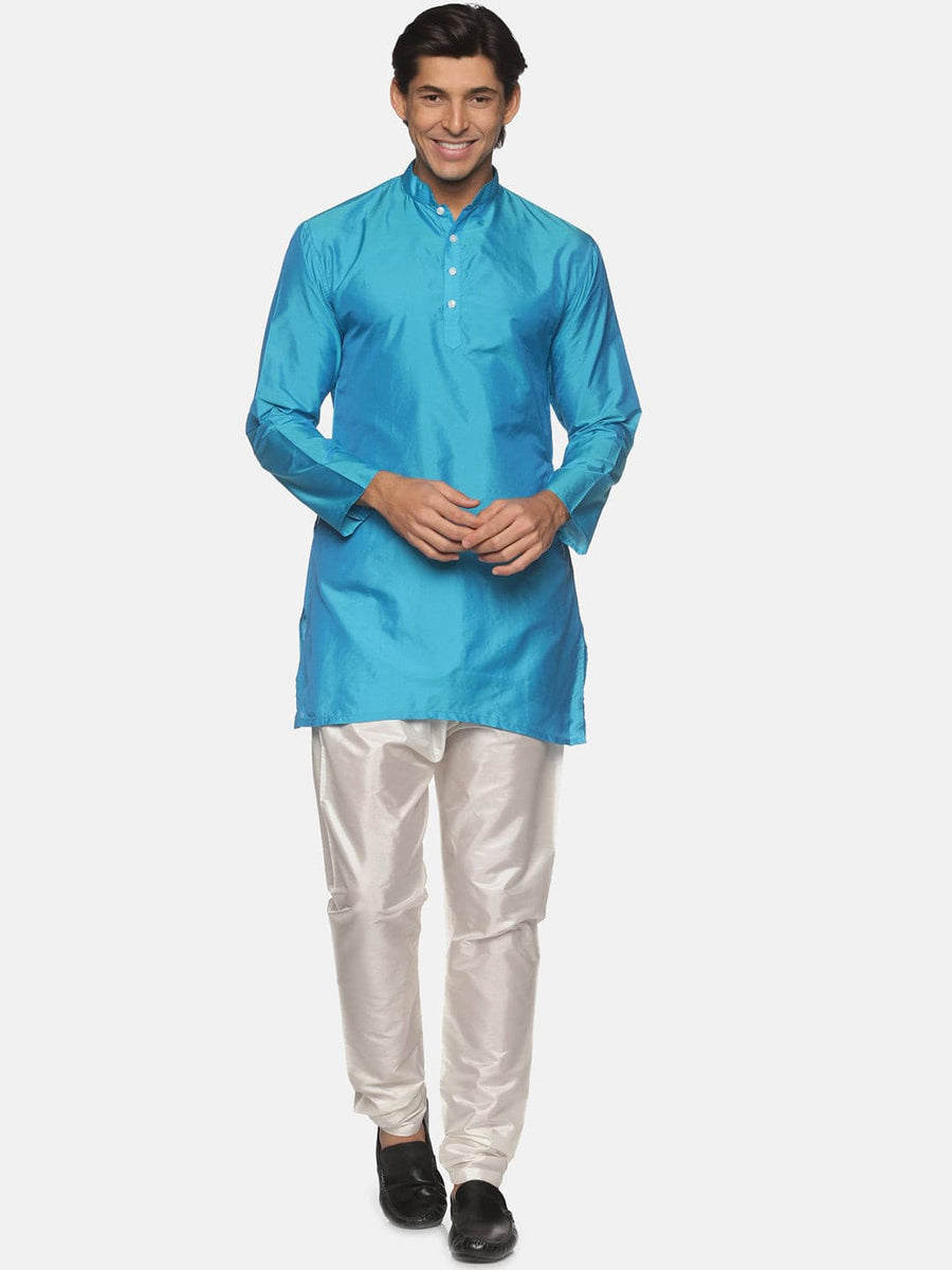 Men Solid Colour Kurta Pyjama Set