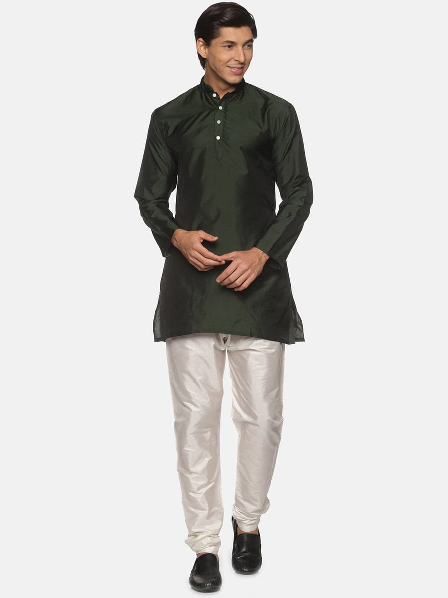 Men Solid Colour Kurta Pyjama Set