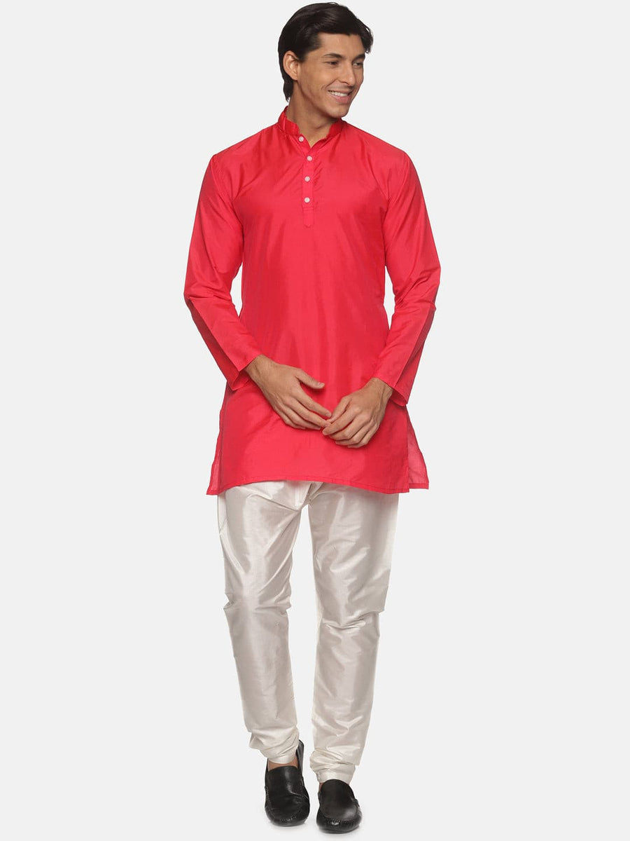 Men Solid Colour Kurta Pyjama Set