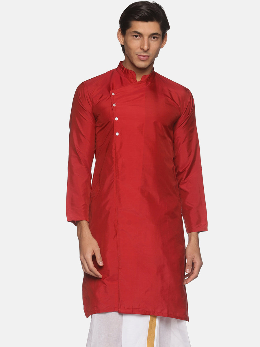 Men Butter Silk Solid Colour Designer Kurta