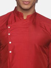 Men Butter Silk Maroon Colour Designer Kurta.