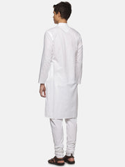 Men White Colour Cotton Kurta Pyjama Set
