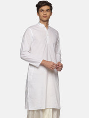 Men White Colour  Cotton Kurta.