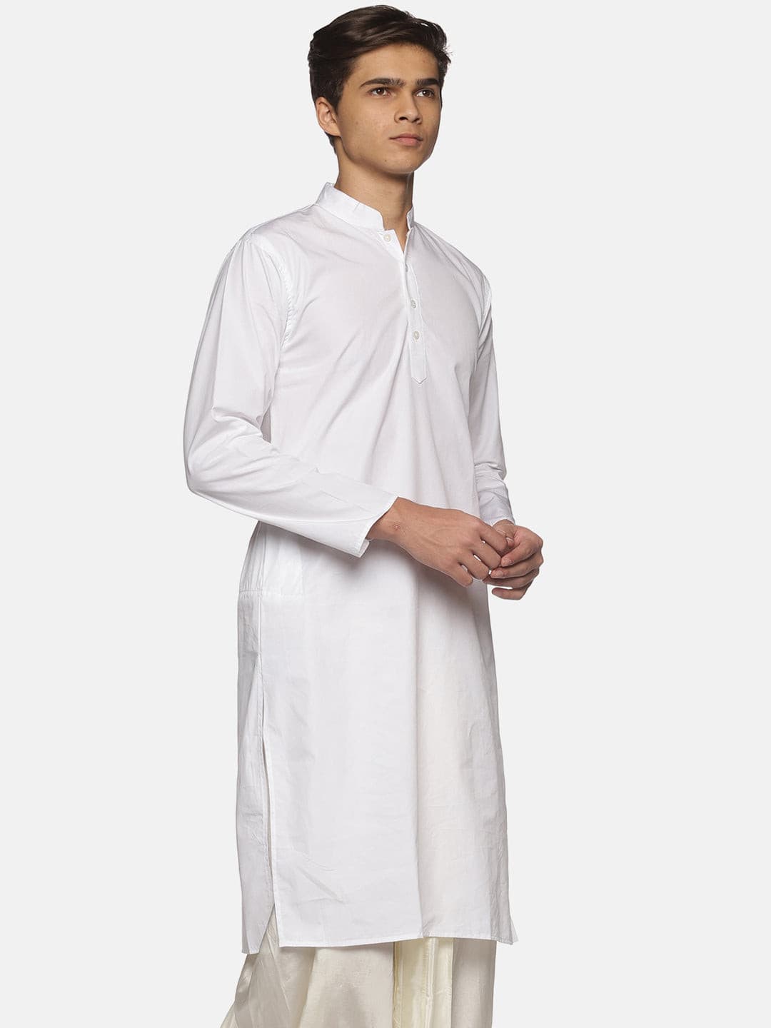 Men White Colour  Cotton Kurta.