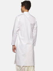 Men White Colour  Cotton Kurta.
