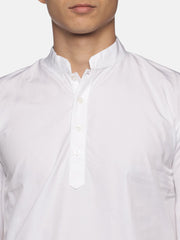 Men White Colour  Cotton Kurta.
